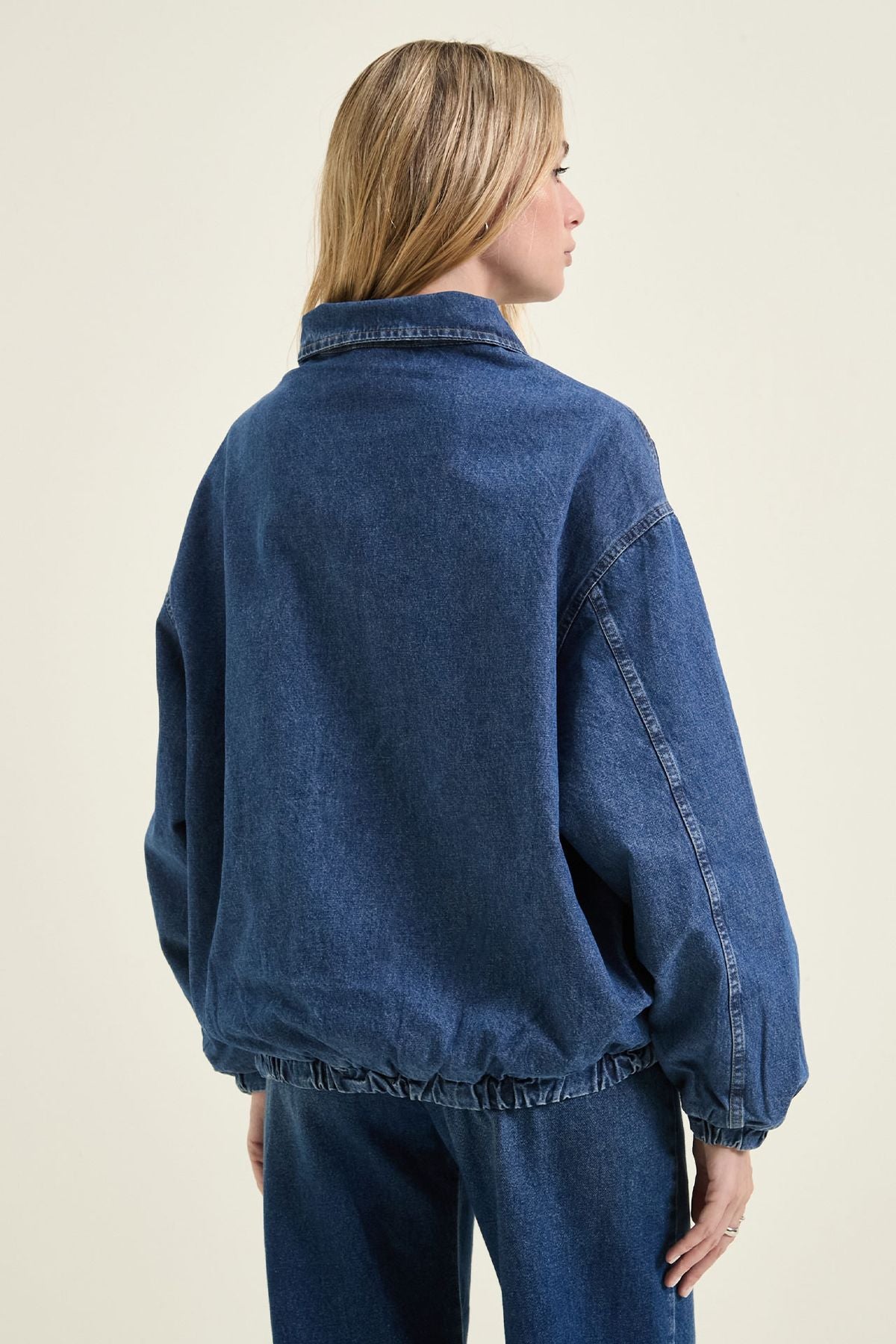 Campera Over Bomb Denim Blue