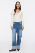 Straight Fold Denim Blue