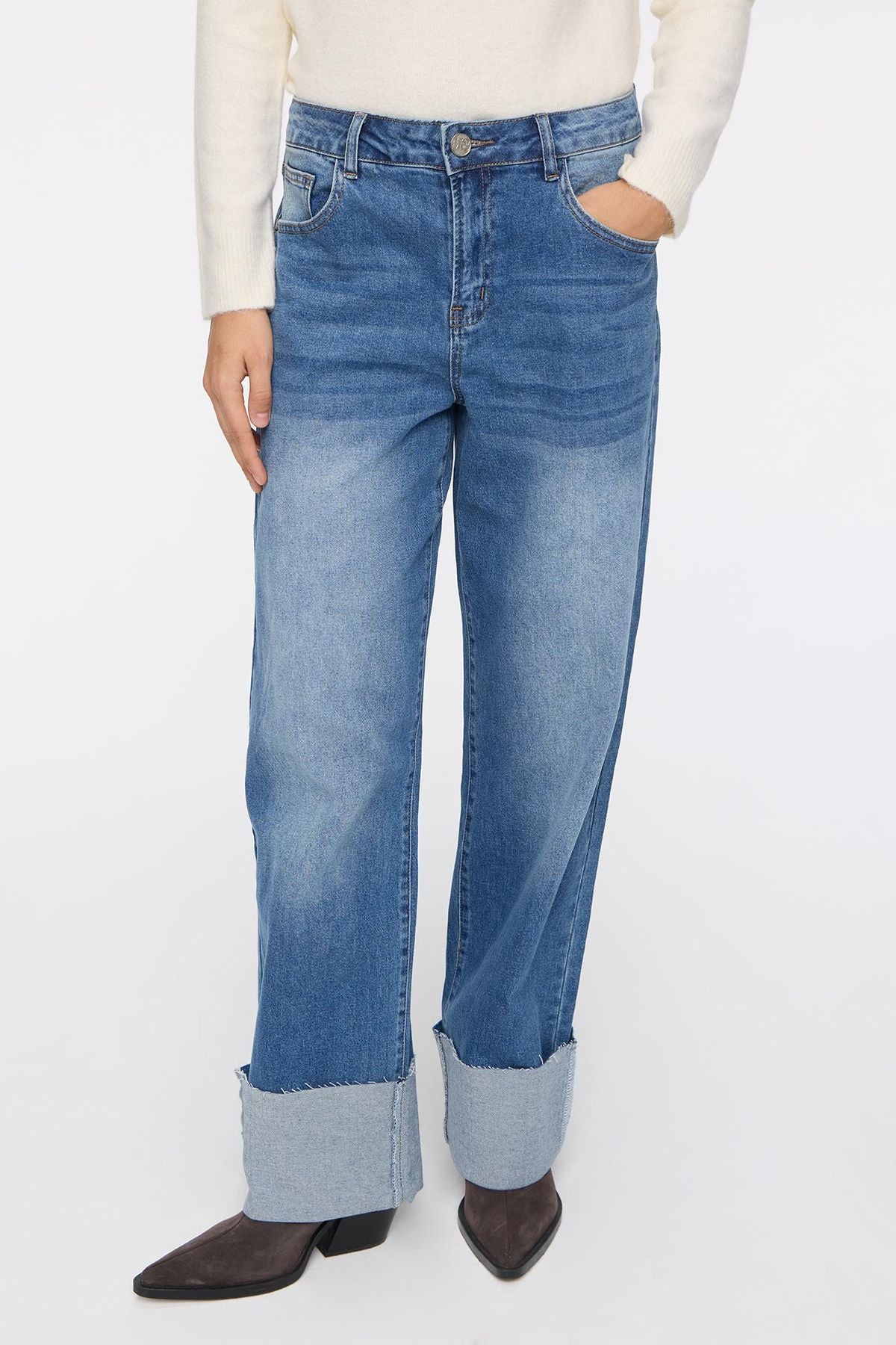 Straight Fold Denim Blue
