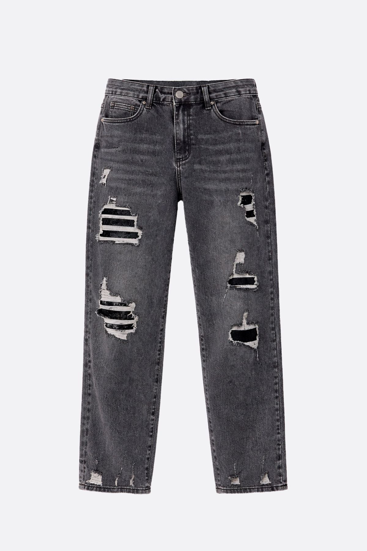 Straight Dark Grey Trash