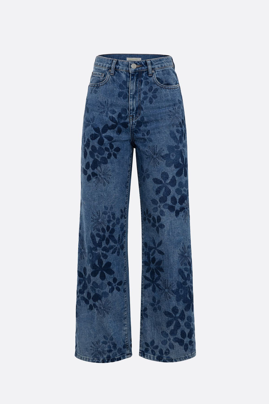 Wide Jacquard Denim Blue