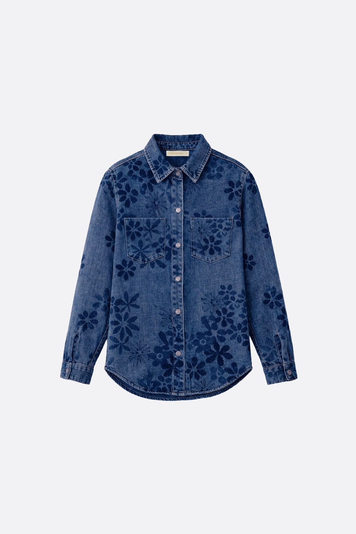 Camisaco Jacquard Denim Blue