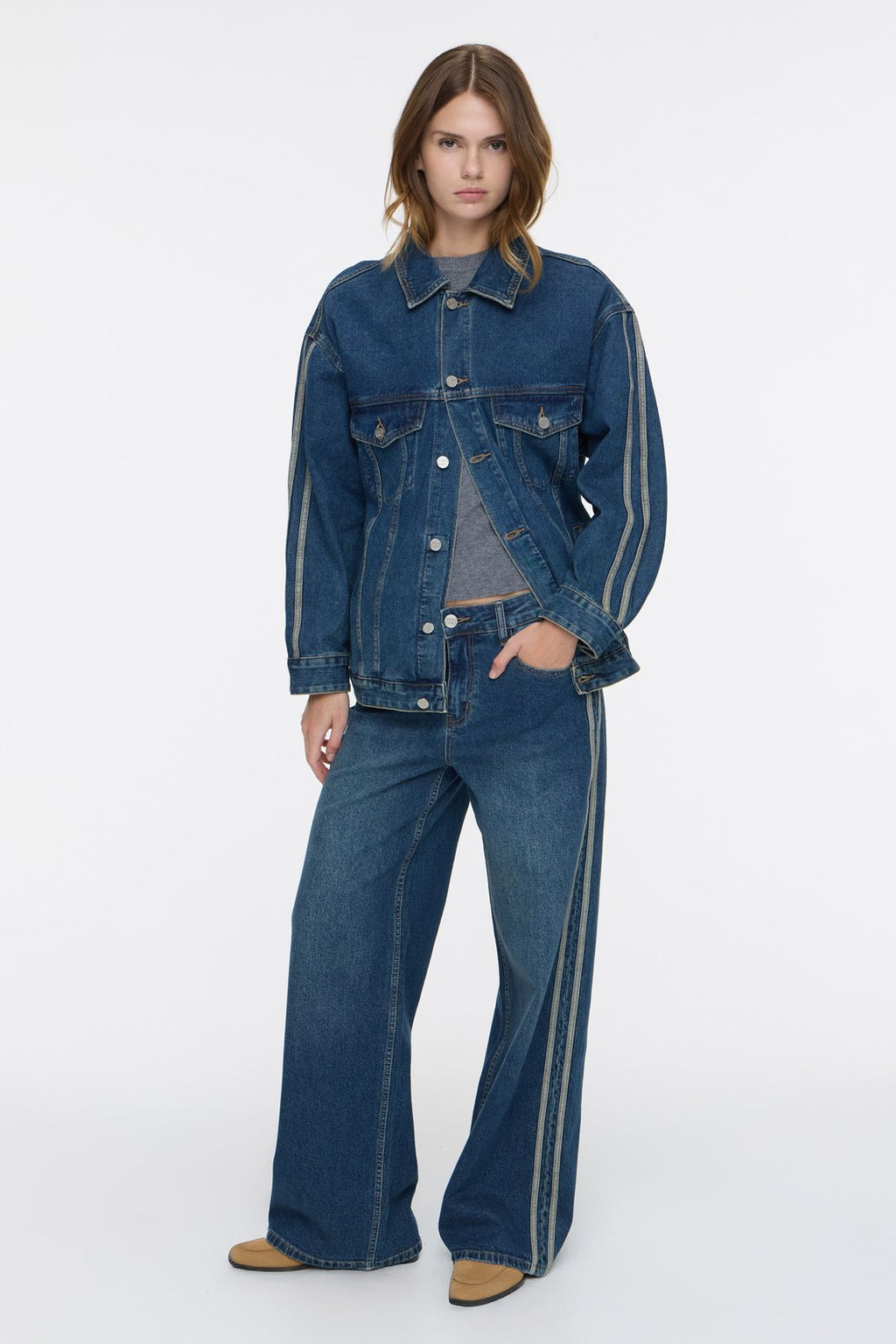 Wide Stripes Vintage Blue