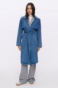 Trench Trendy Denim Blue