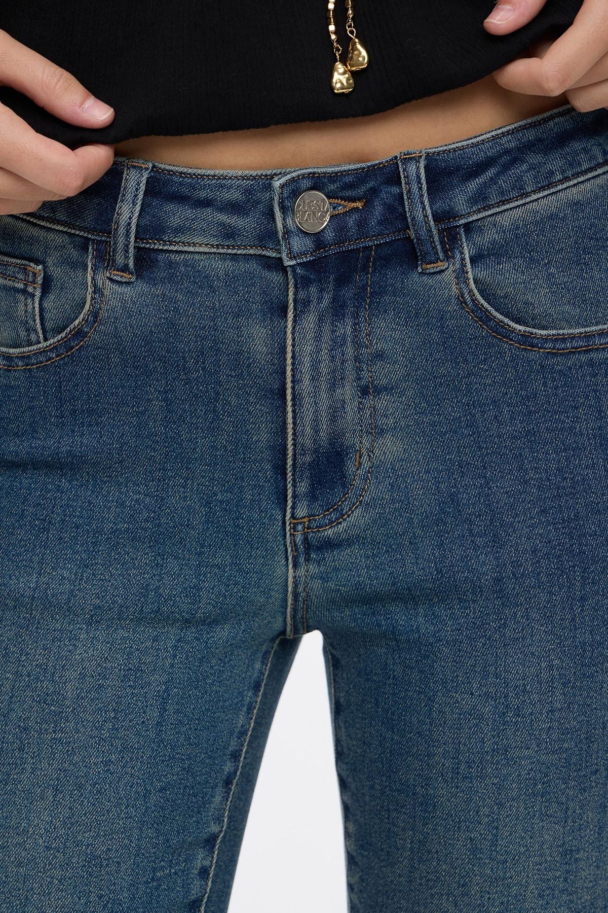 Oxford Flared Matizado Blue
