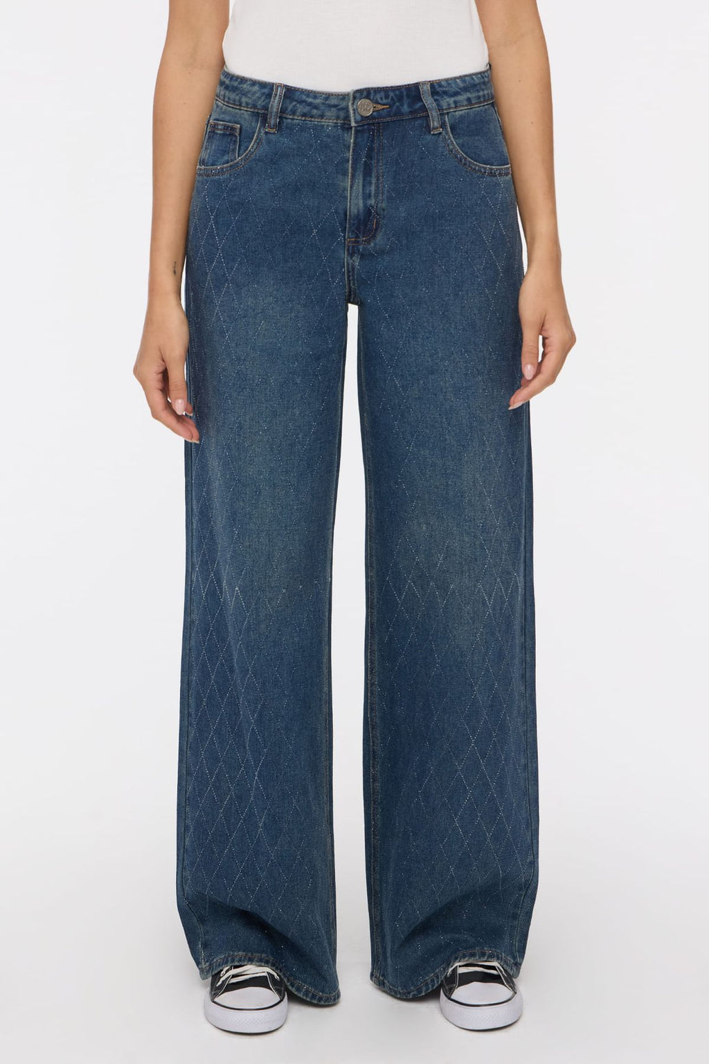 Wide Rombos Dark Blue