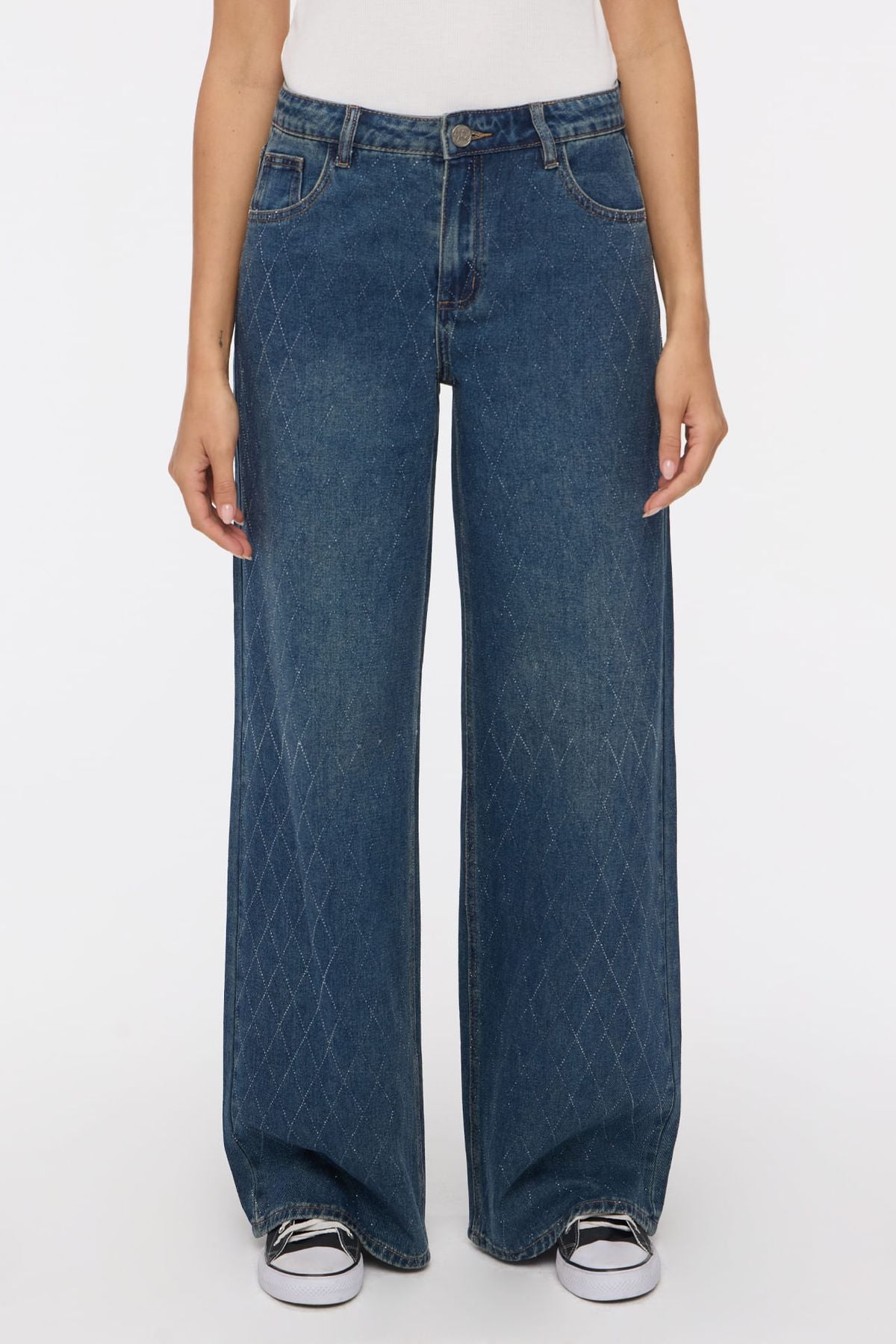 Wide Rombos Dark Blue