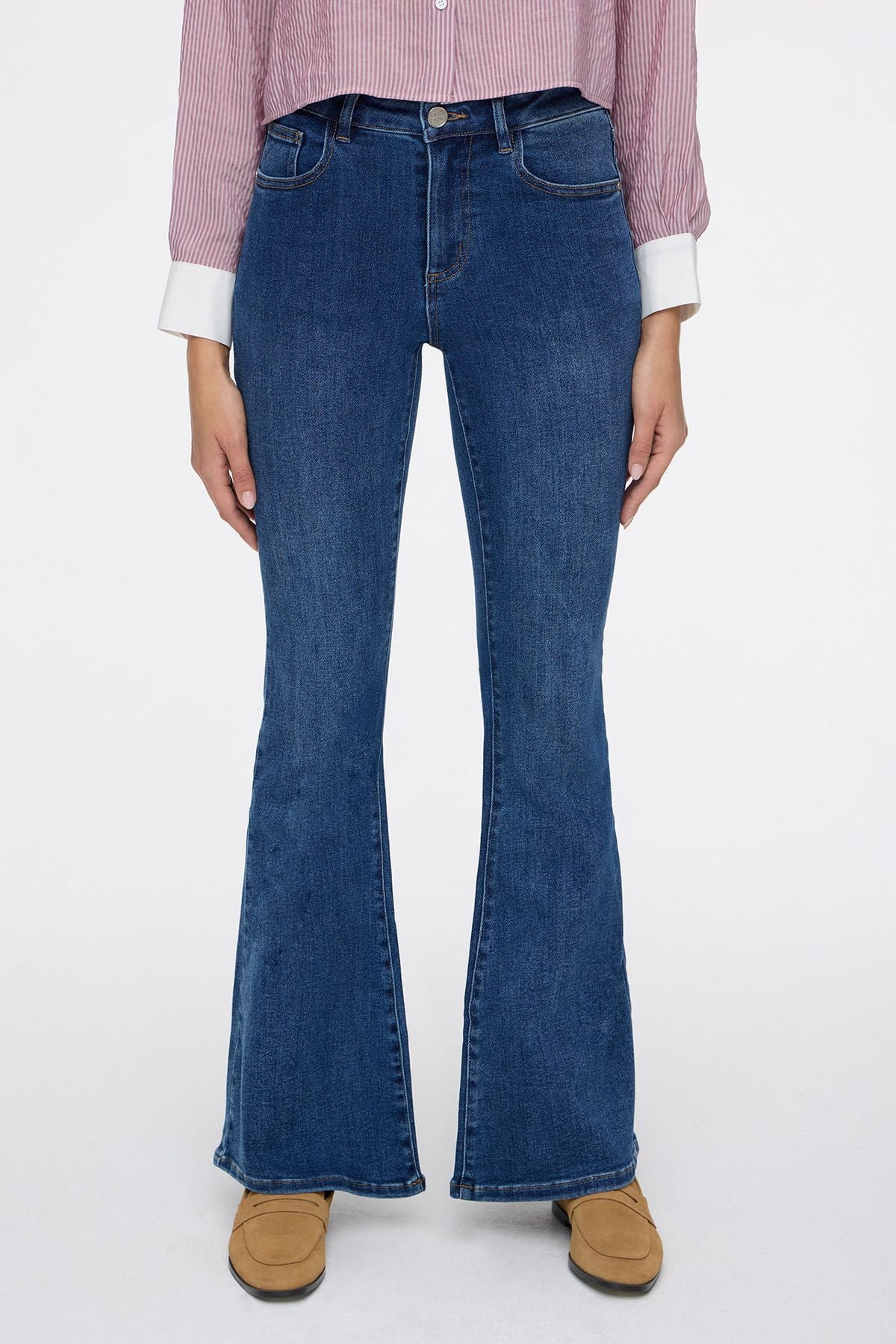 Oxford Flared Dark Blue